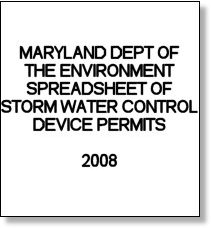 MDE spreadsheet of permitted storm water control deveices in St. Mary's County